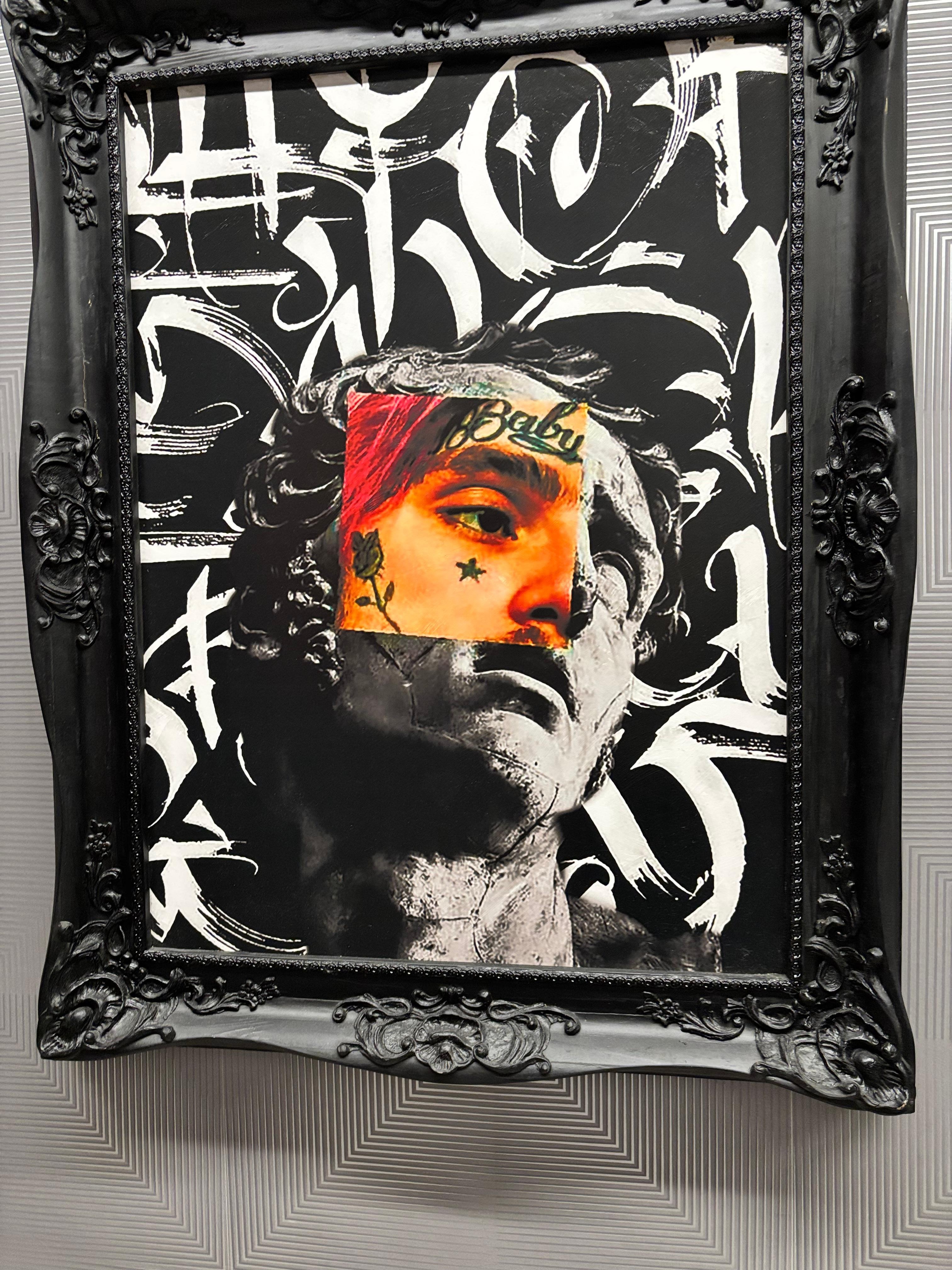 The hallways are a montage of cool prints that to homage to pop culture