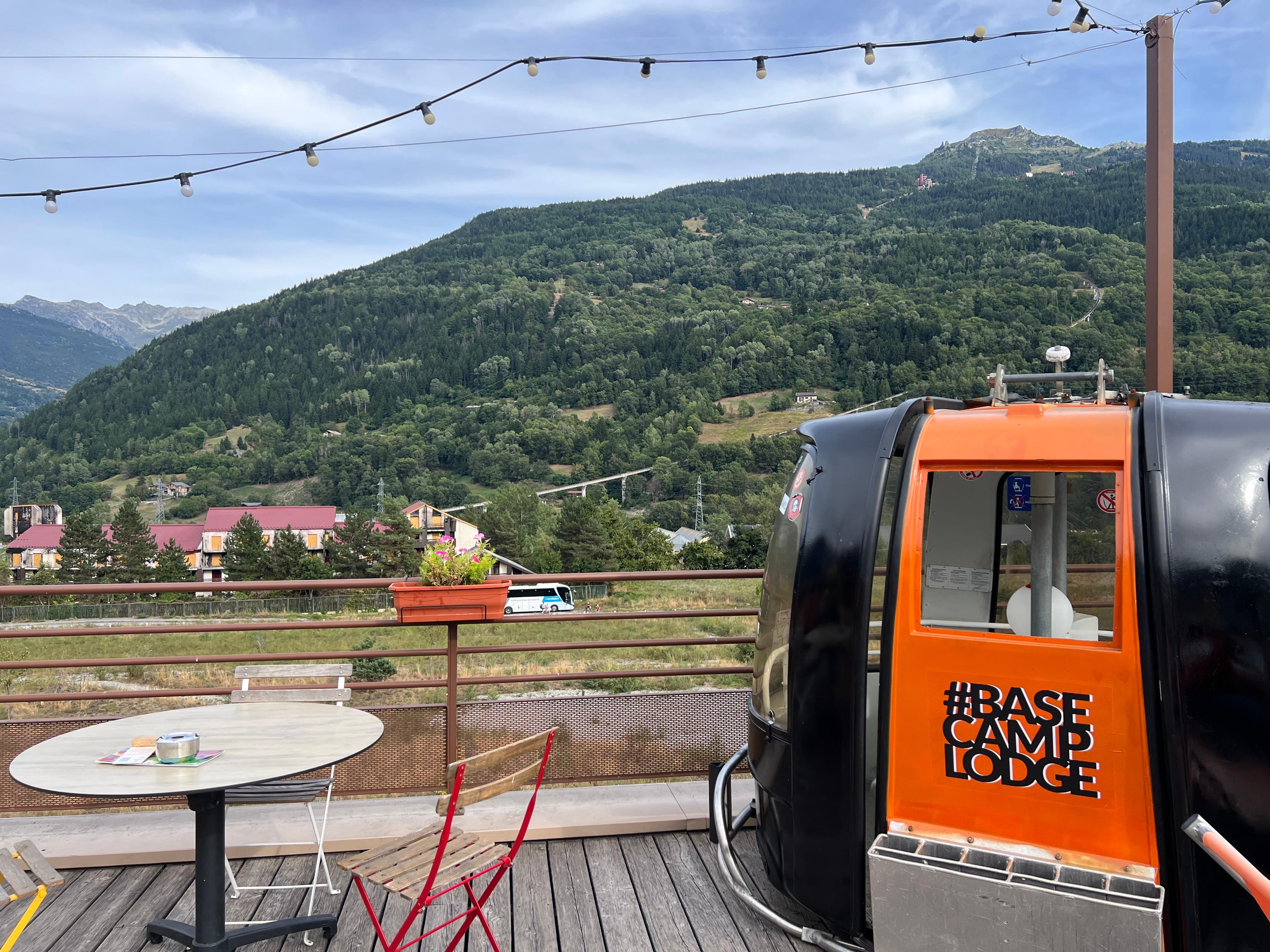 Aussicht von Restaurantterrasse