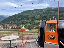 Aussicht von Restaurantterrasse