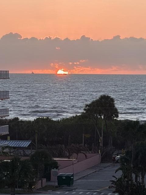Top of garage sunrise view