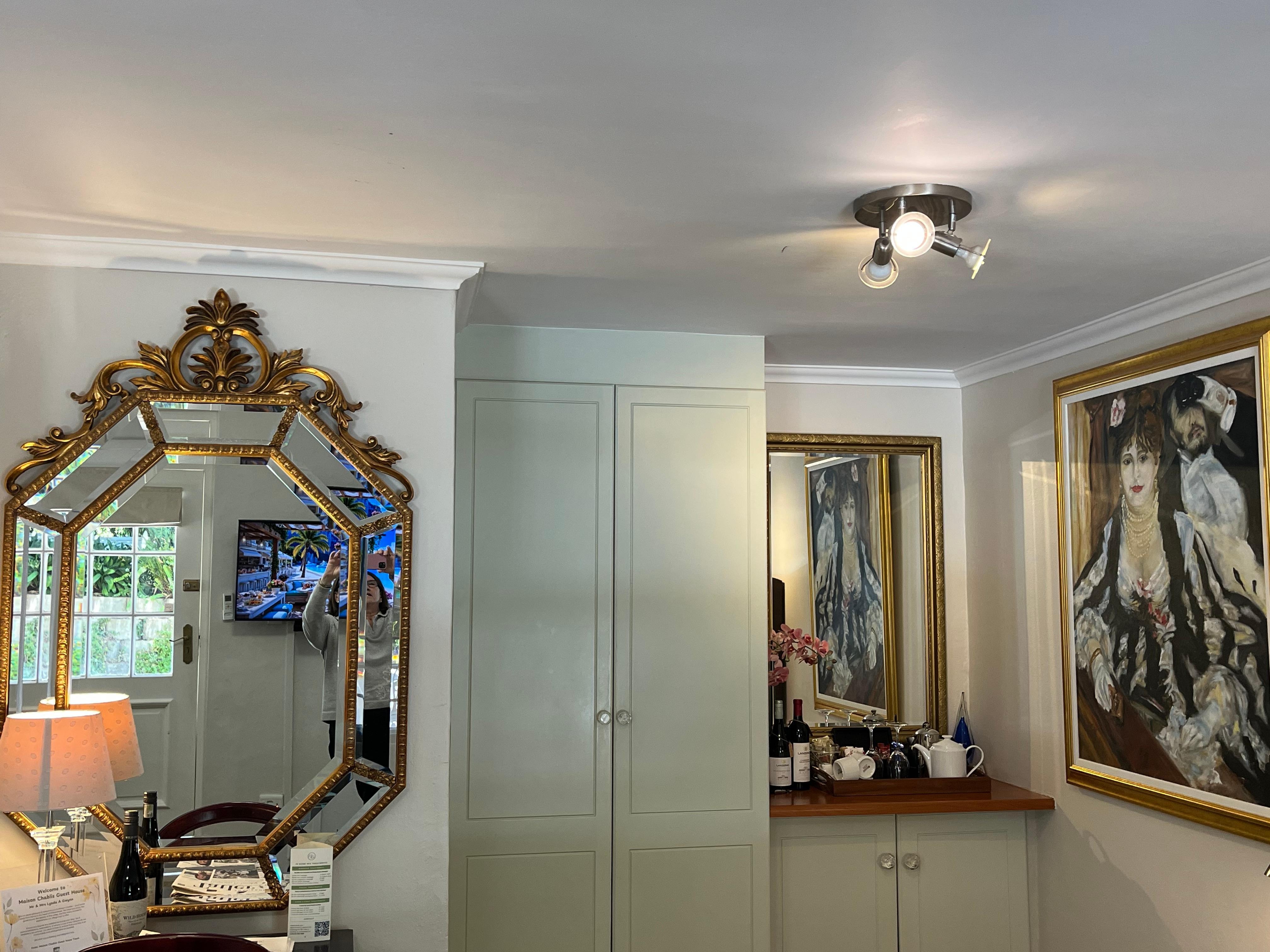 Vanity and closet area