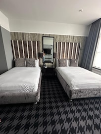Gorgeous double beds in a lovely spacious room.