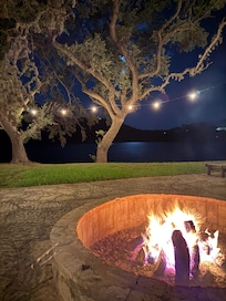 Beautiful night sky with fire and smores!