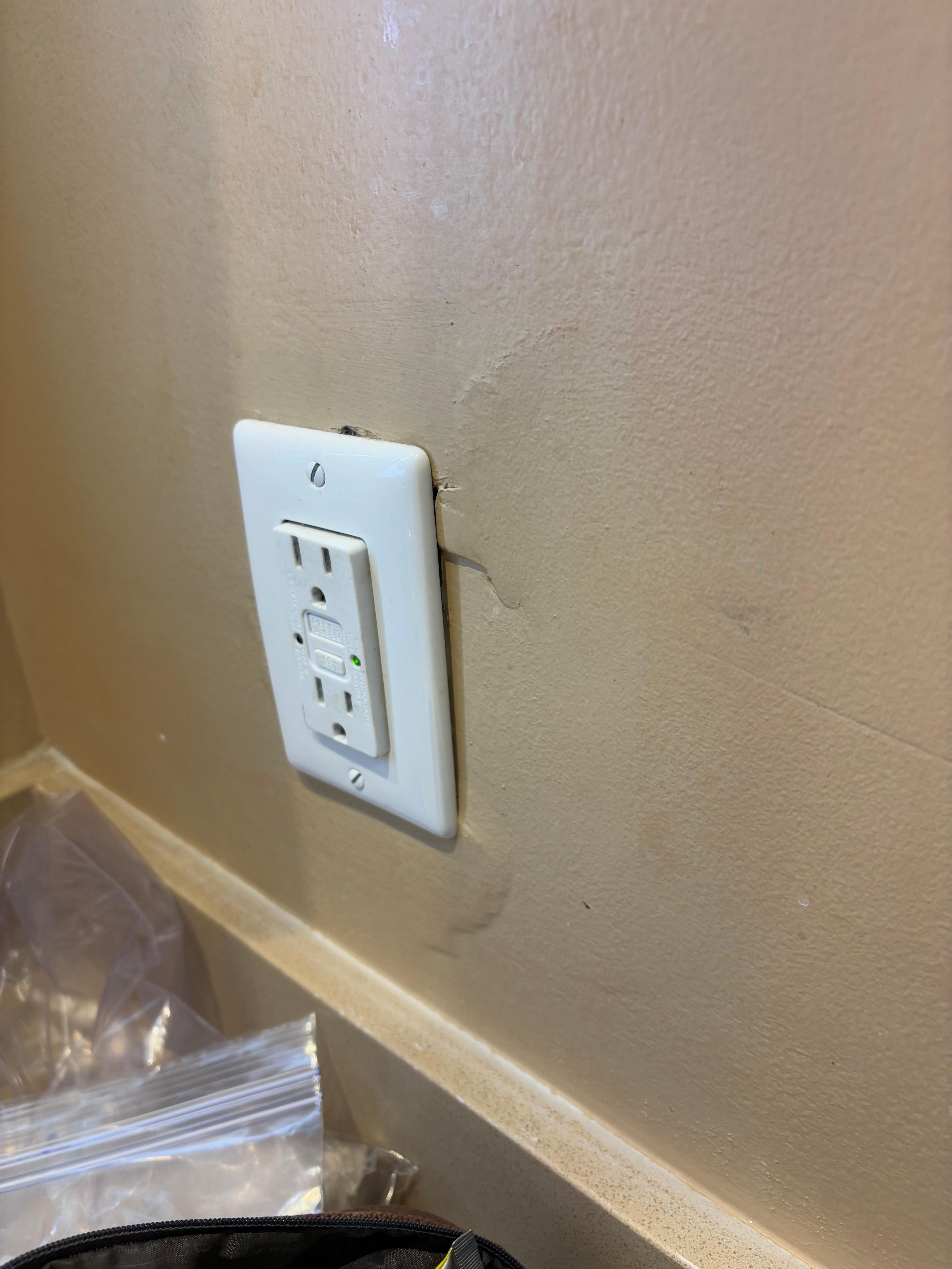 Outlet in the bathroom