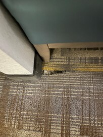 Carpet torn