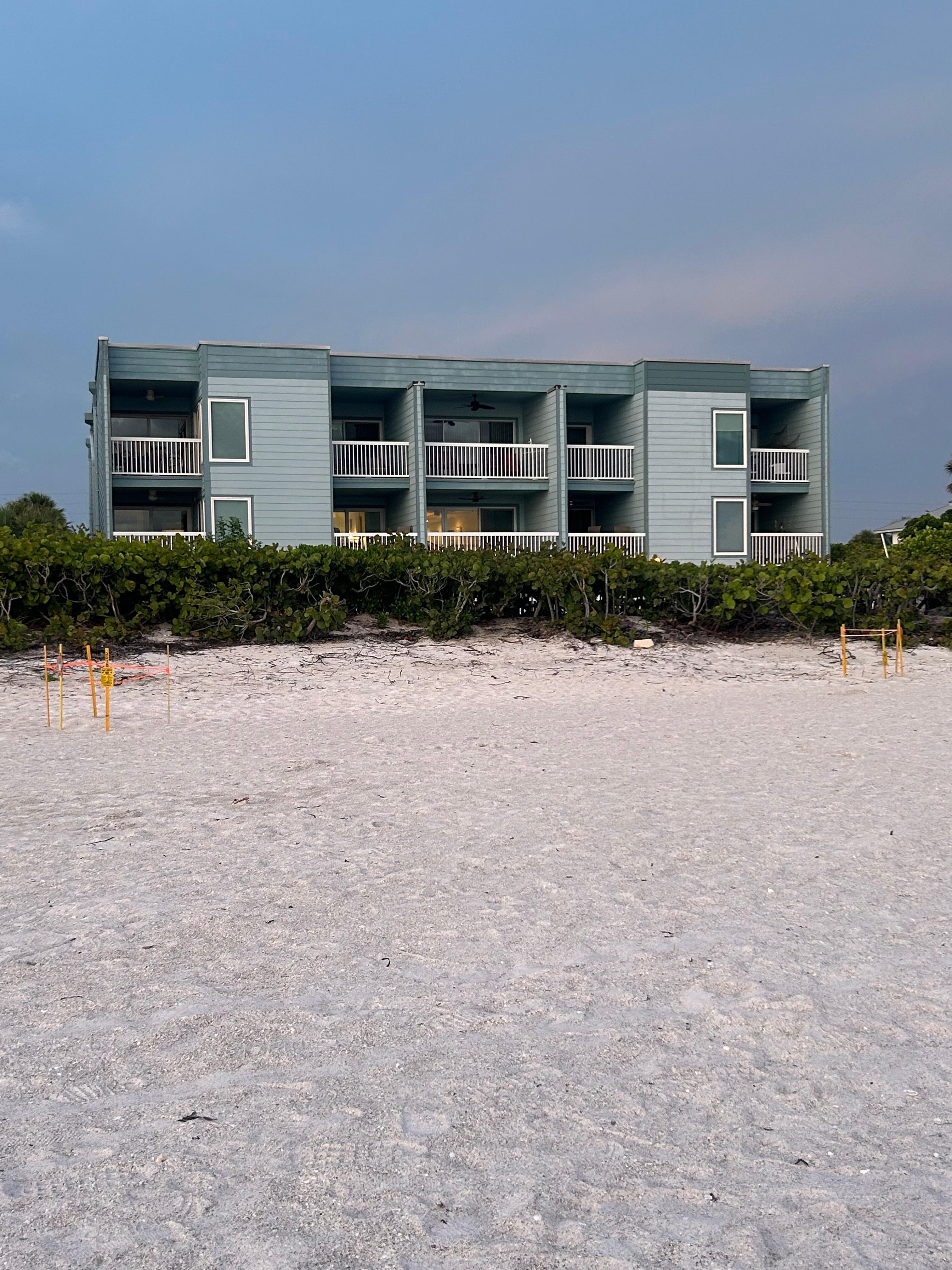 Our view of the condo from the ocean 