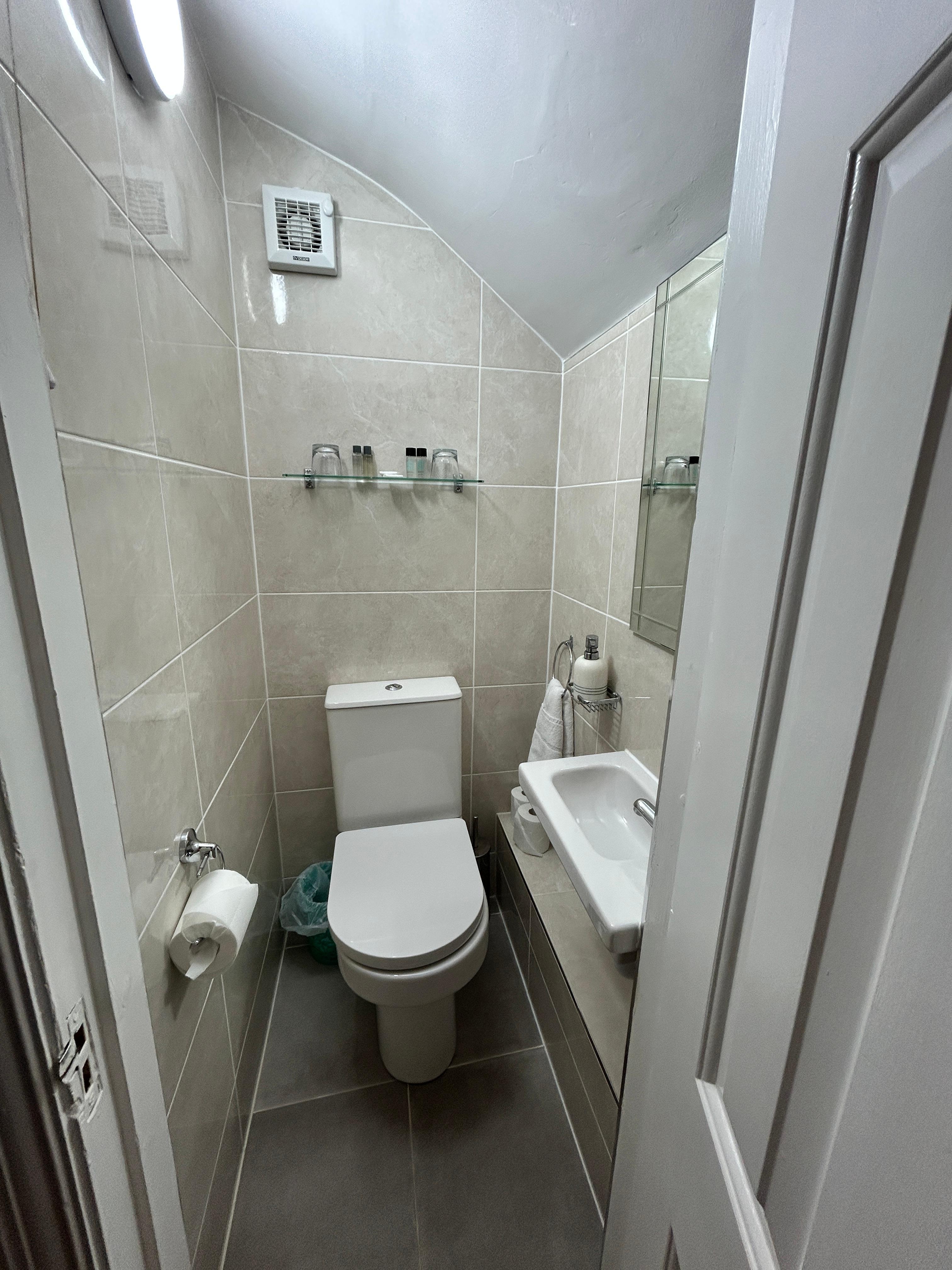 Open a cupboard, it’s the toiket