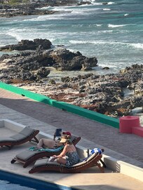 Poolside late in the day