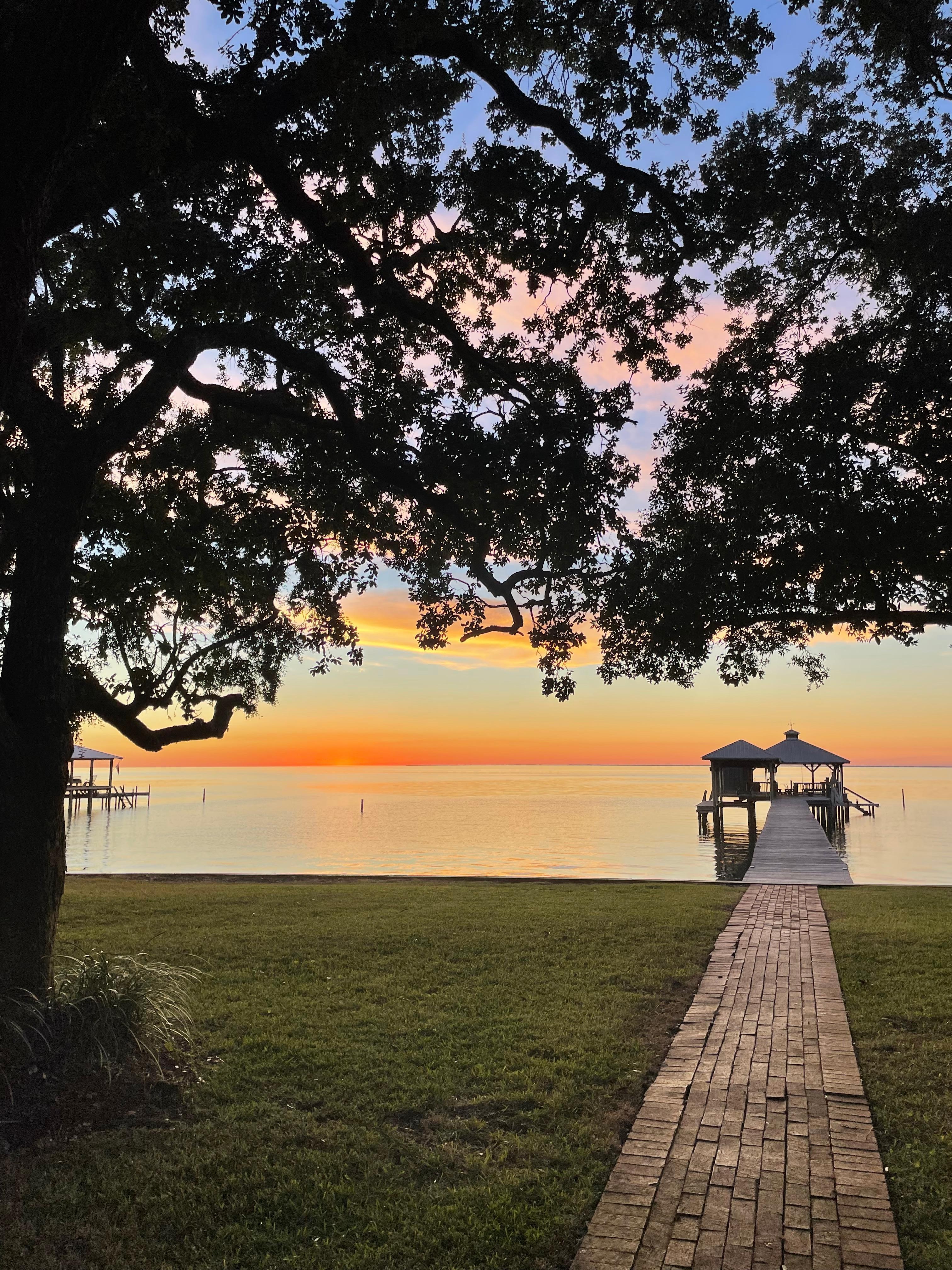 Sunset on the bay at Crepe Myrtle
