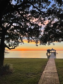 Sunset on the bay at Crepe Myrtle