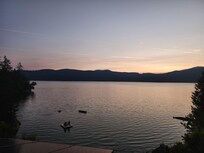 Golden hour balcony view