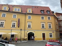 Exterior view of the hotel.
