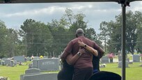Me and Mackenzie hugging Donnell