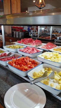 Yummy and huge variety of food, dessert, drinks.