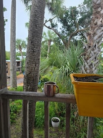 Had my coffee in peace in a rocking chair