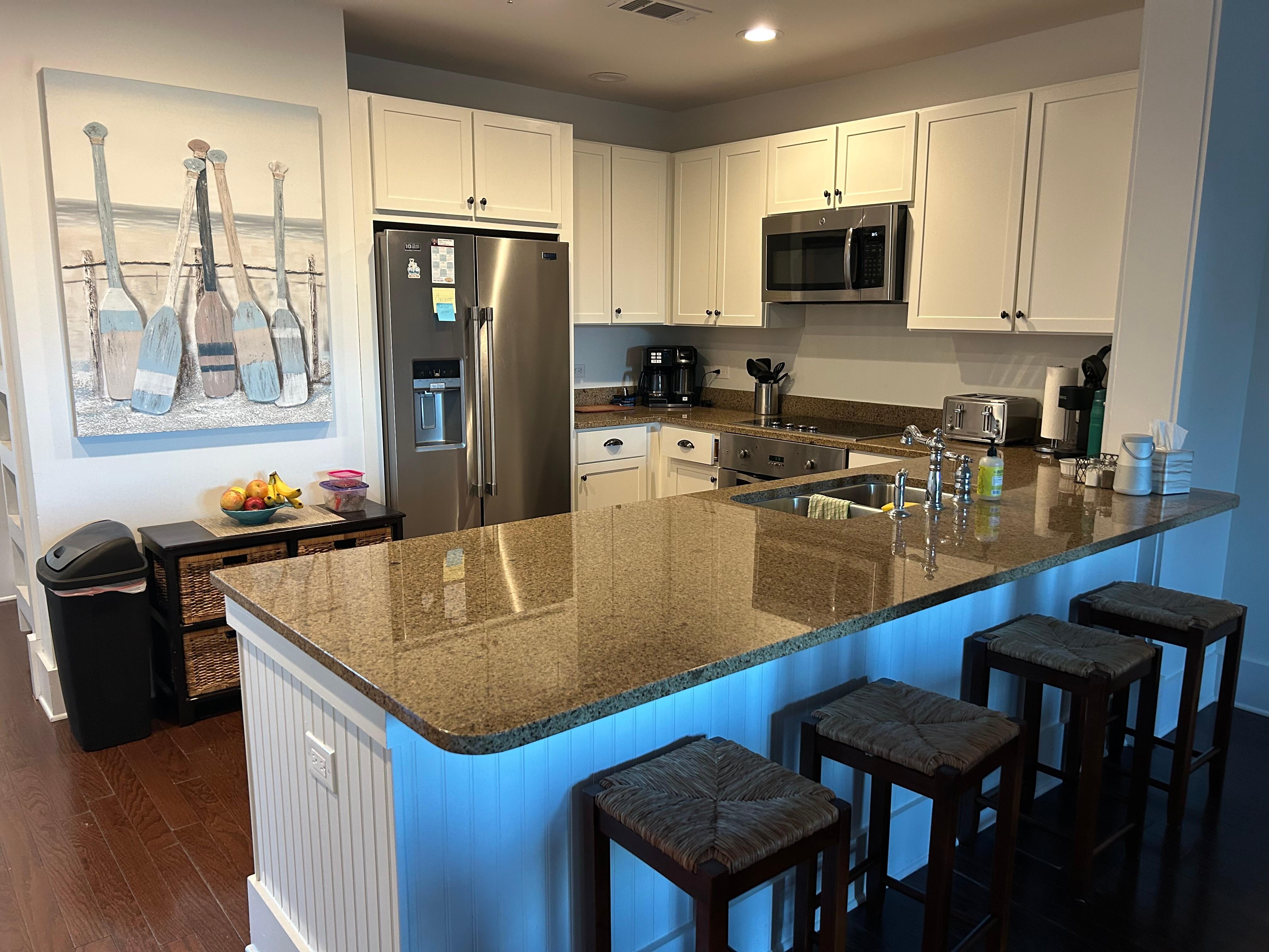 Kitchen and counter space 