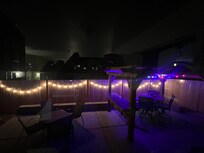 Backyard at night