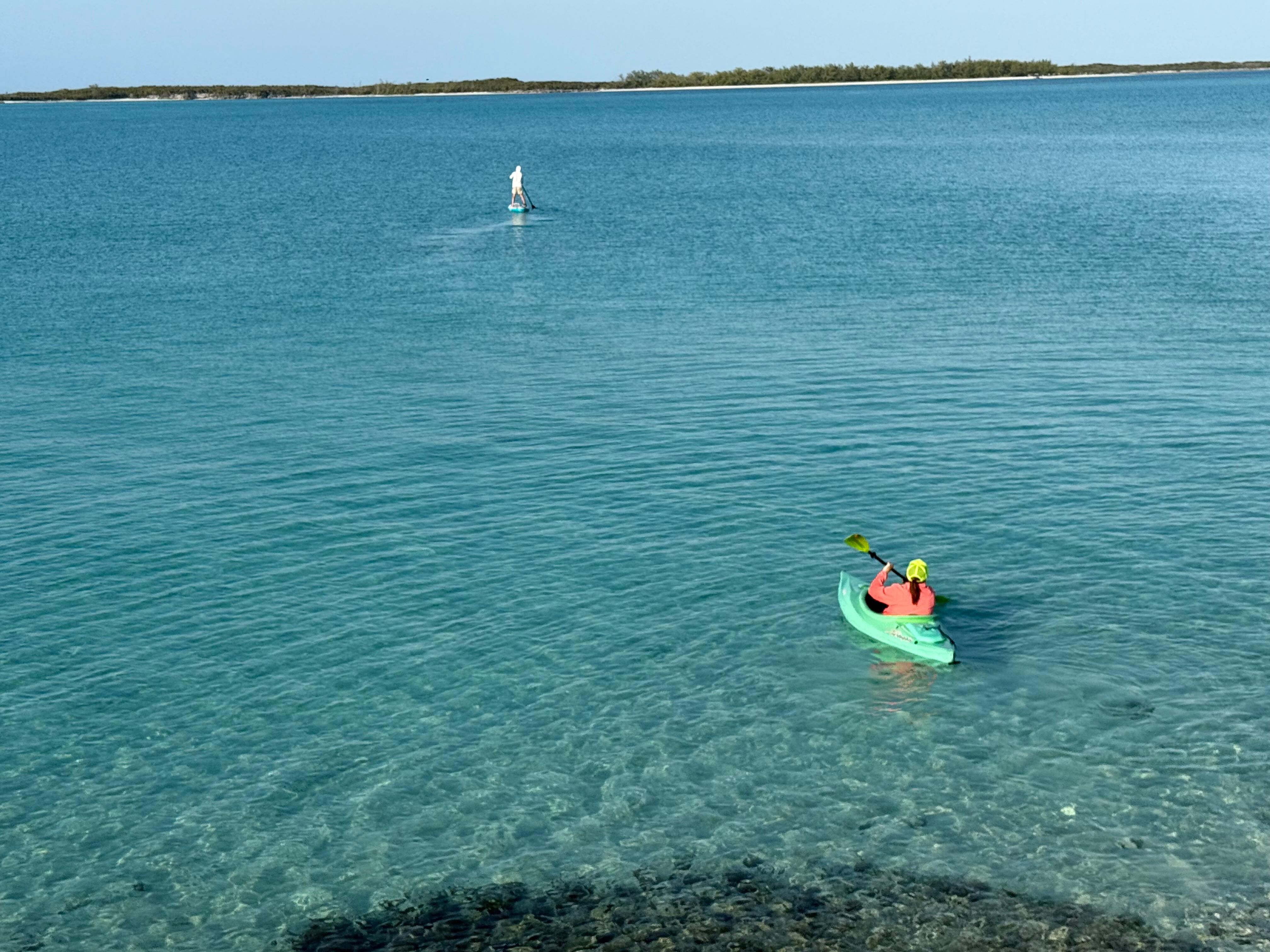 Paddle boarding and kayaking right out back.