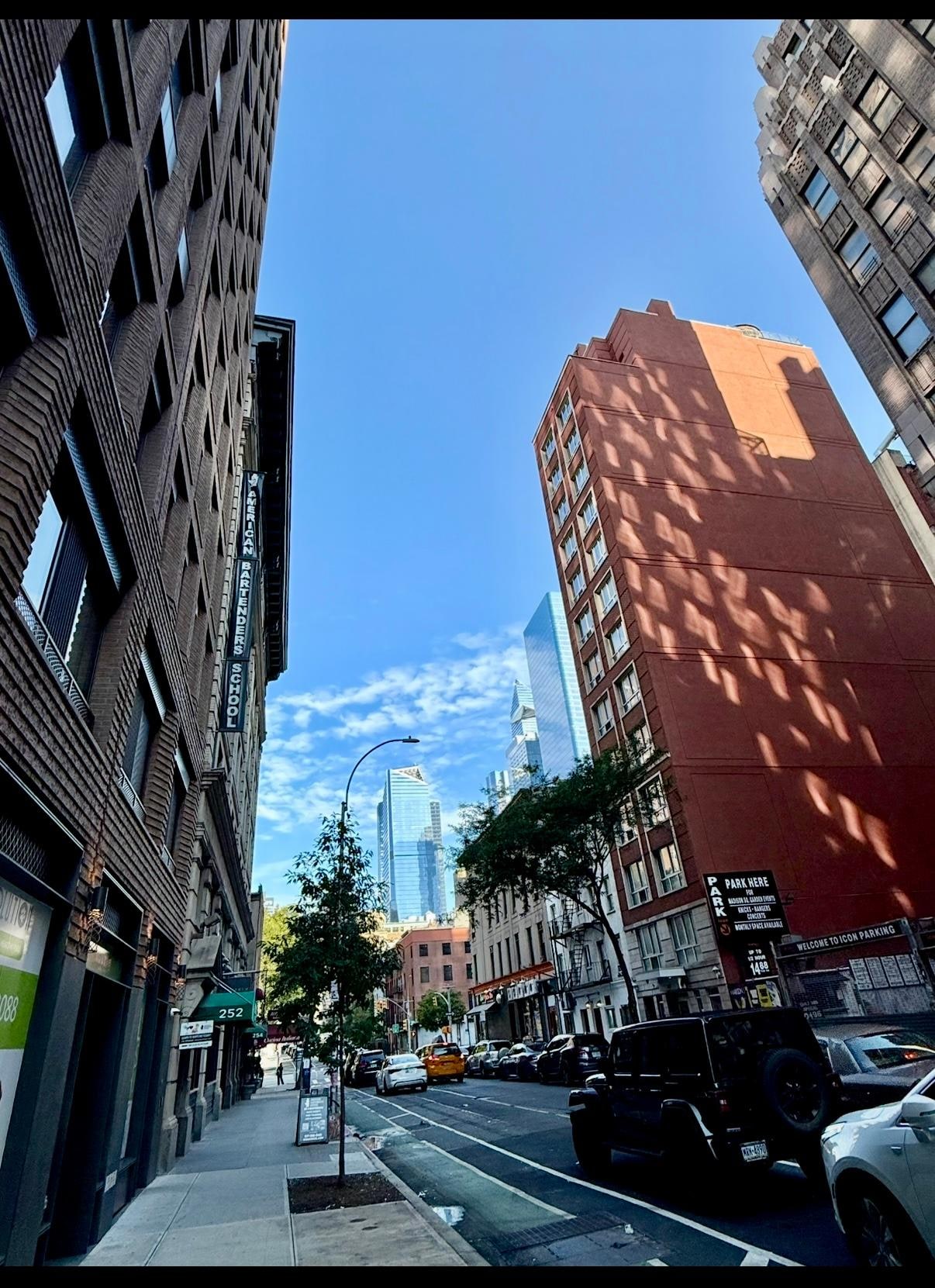 Just outside the hotel on a quiet Sunday morning.