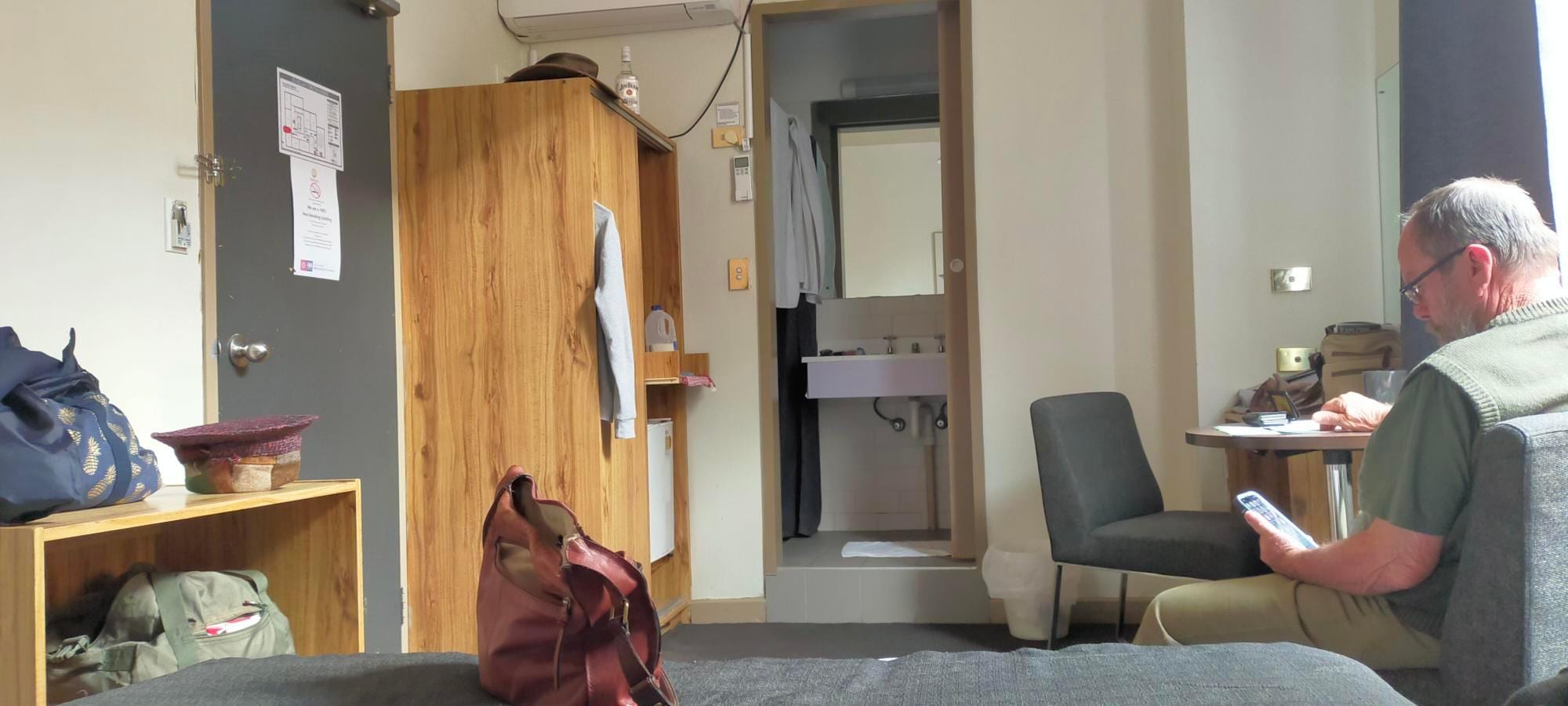 small room which was adequate, note the step up into ensuite, and had to navigate around basin to get to loo, too close, not for elderly or anyone with disadvantages