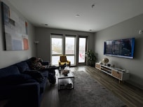 Cozy, no frills living room