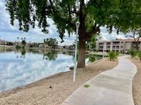 One view of lake walkway