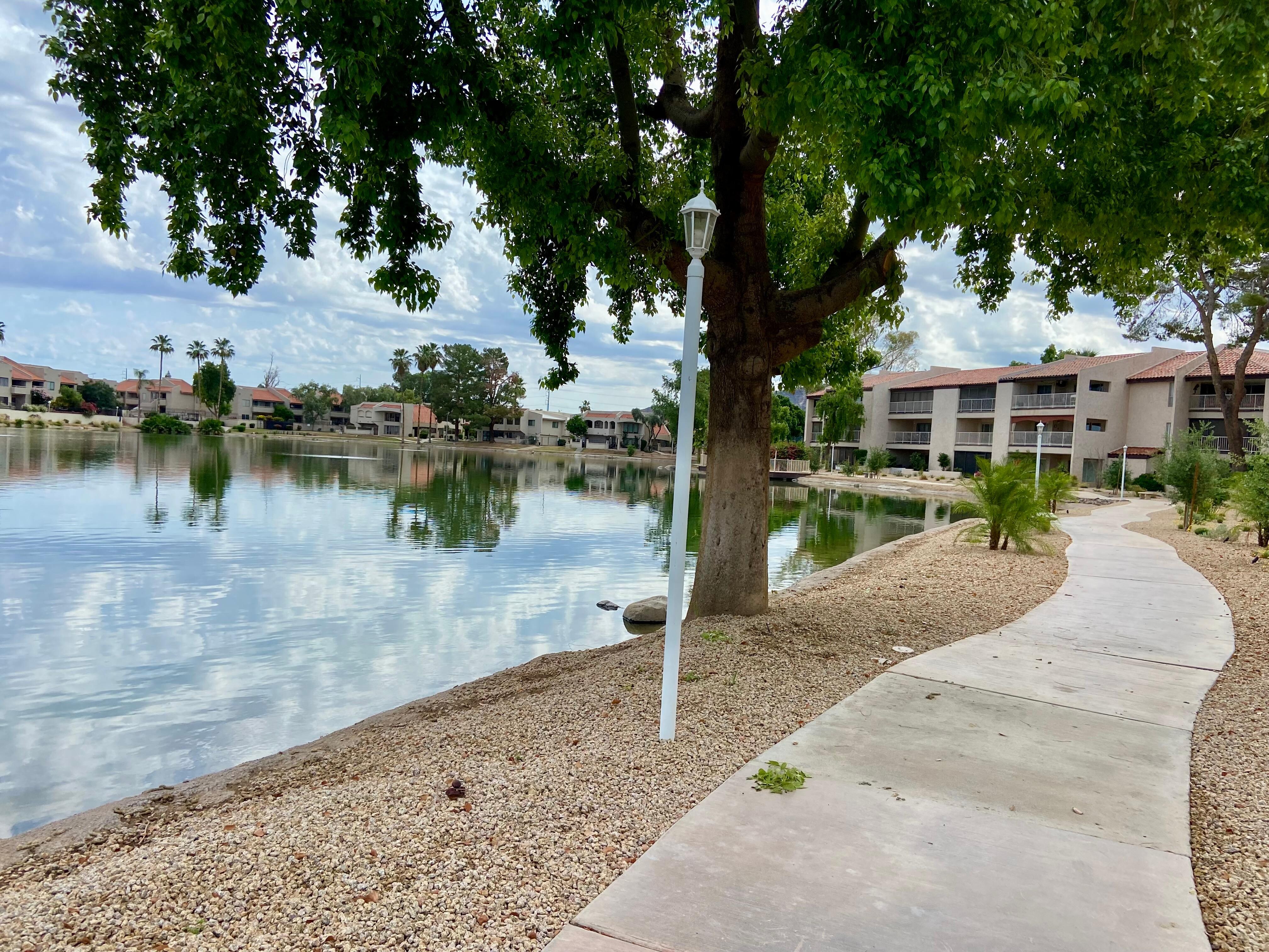 One view of lake walkway