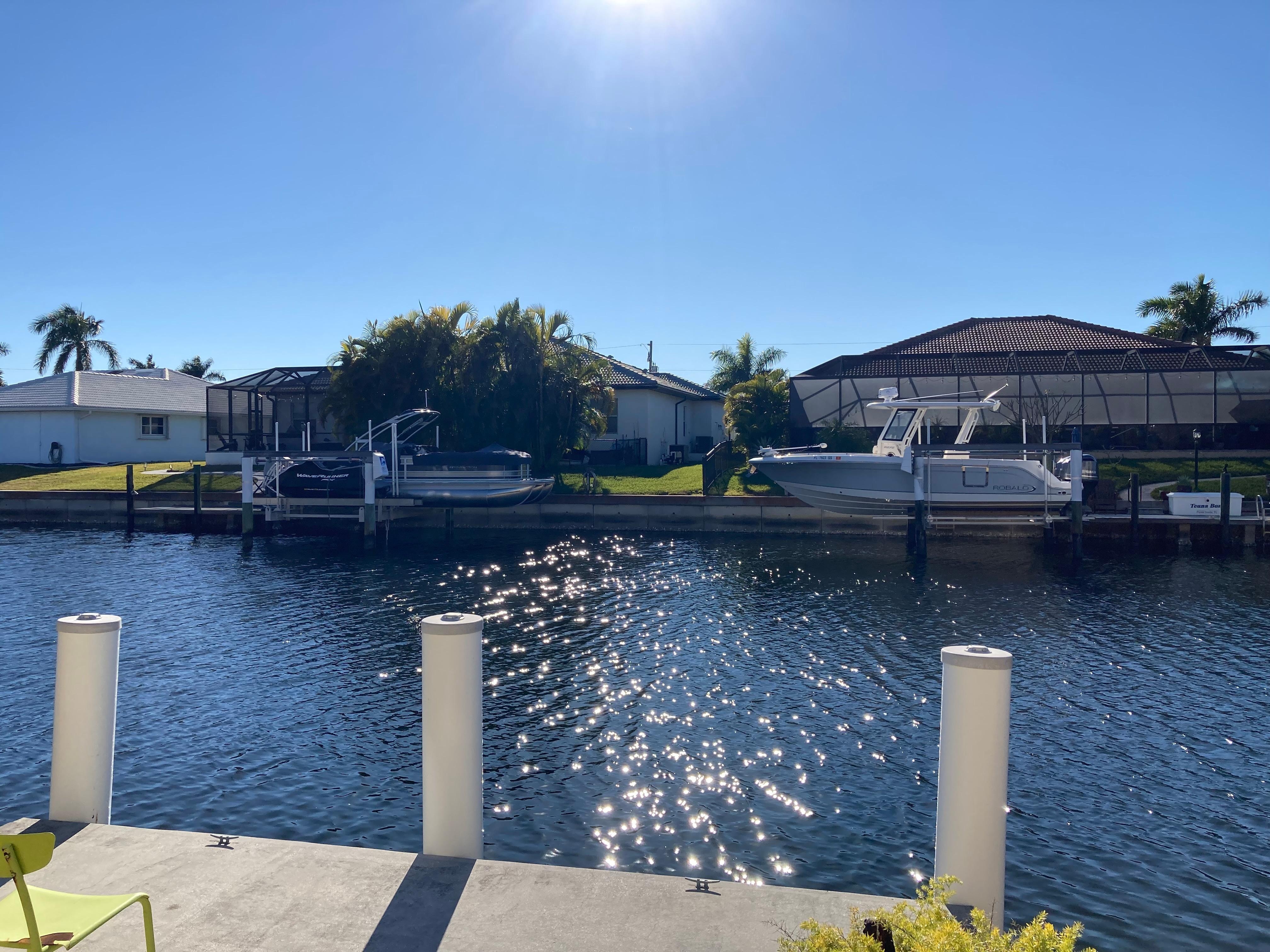 Canal view from backyard. 