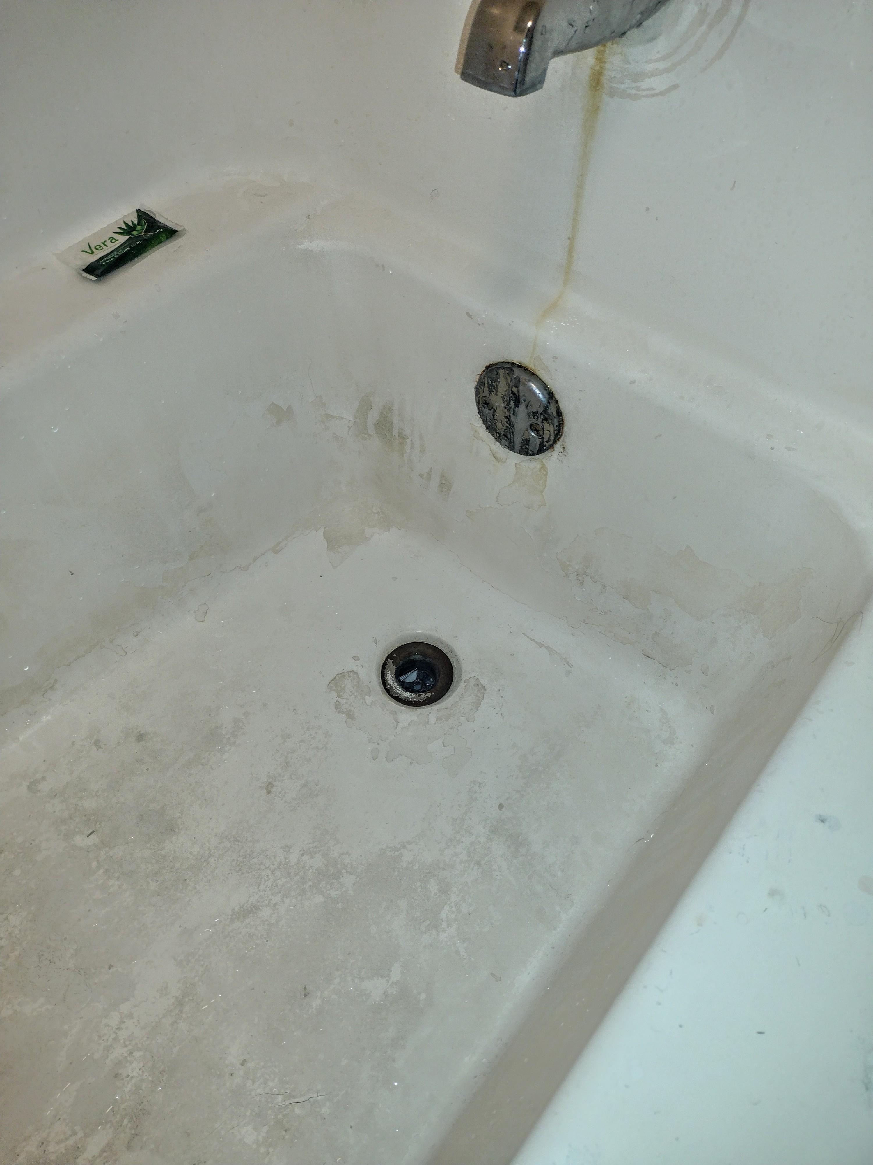 The bathtub was horrific 