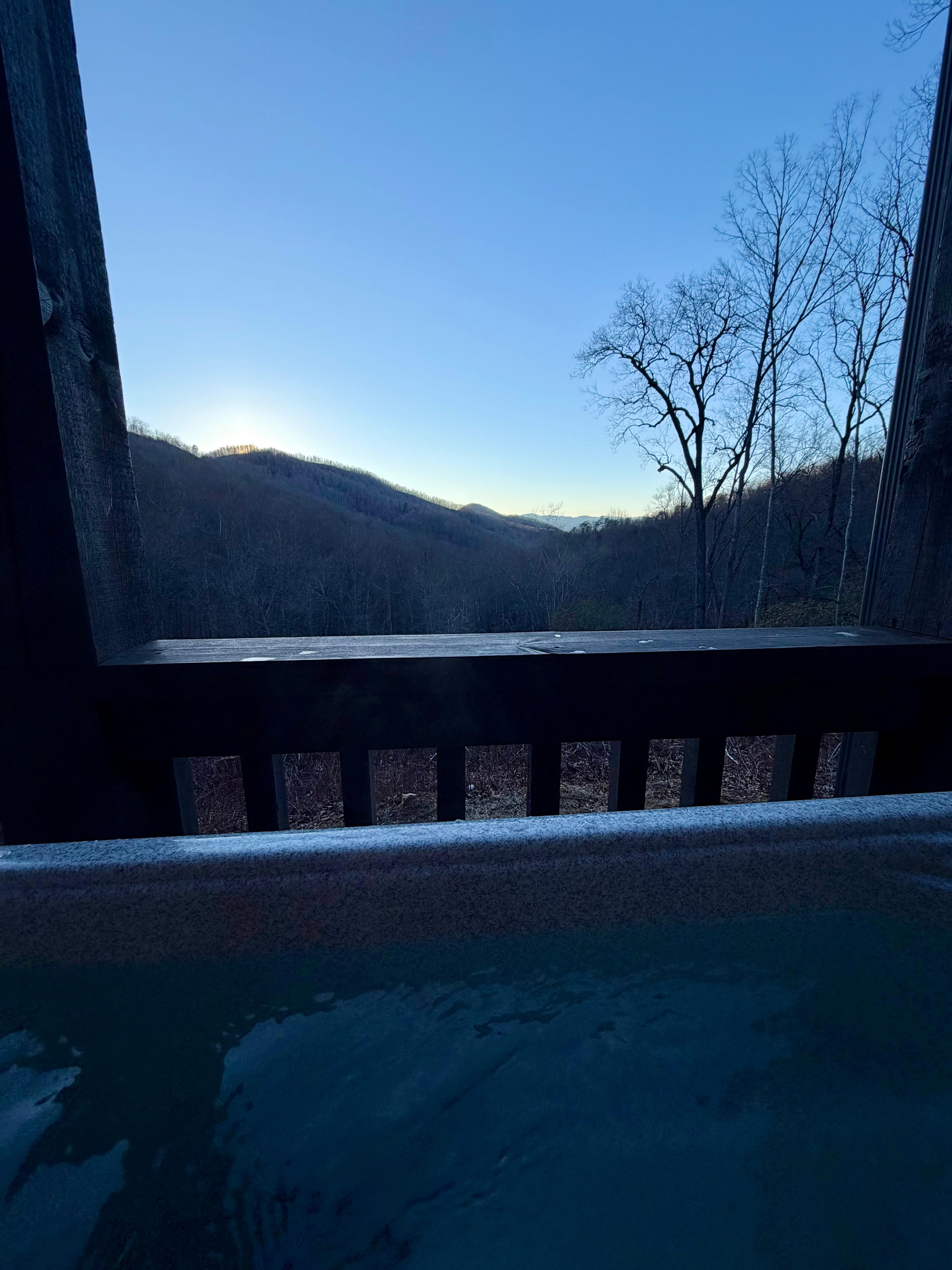 View from hot tub