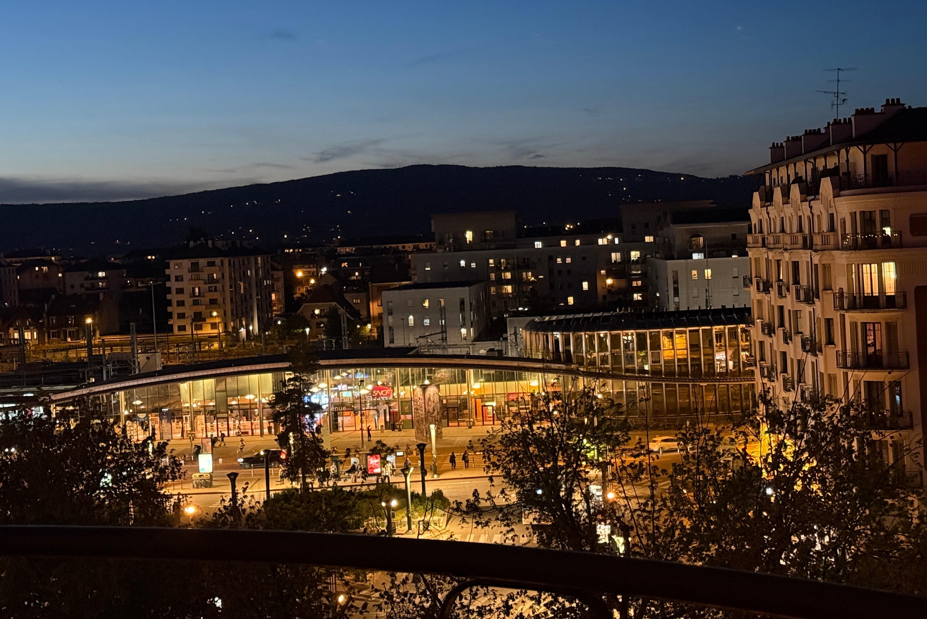 Nighttime view from balcony 