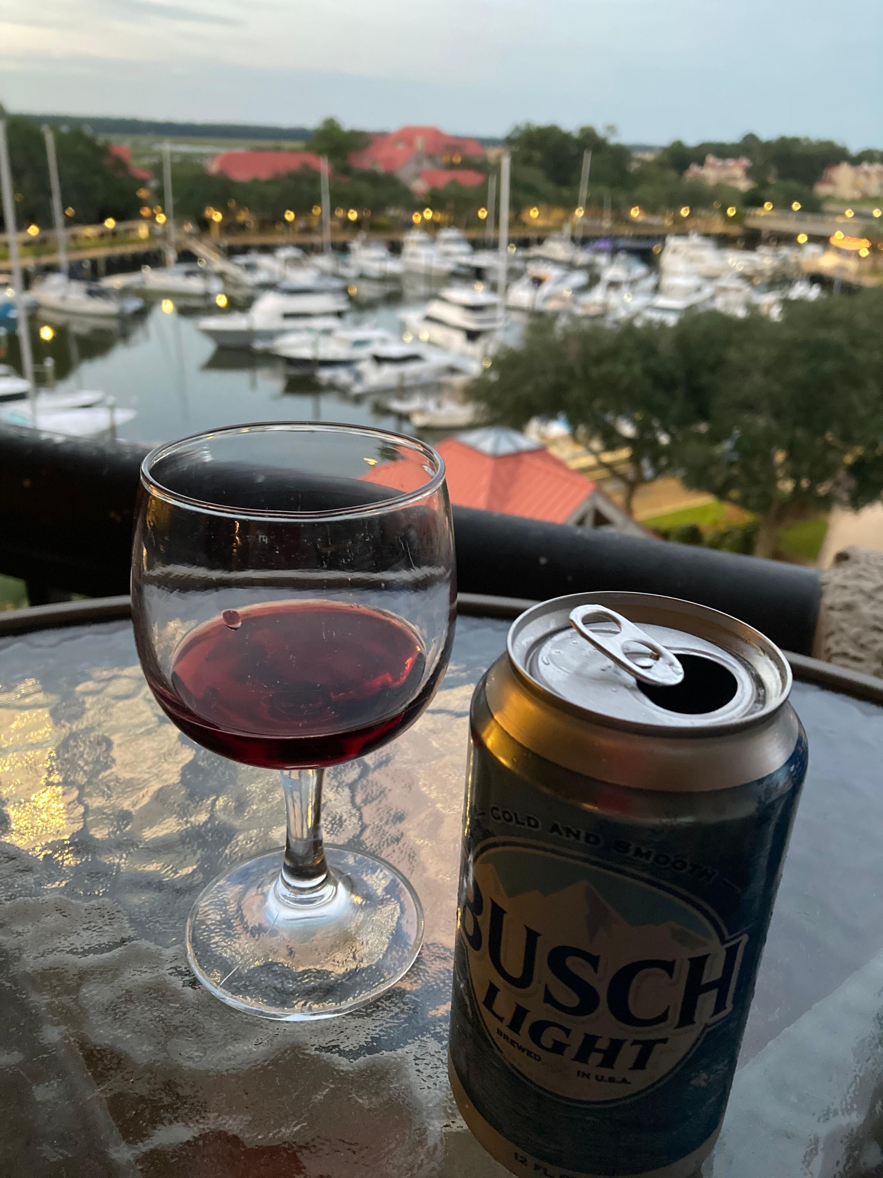 Evening on the balcony.