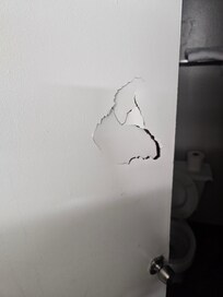 Hole on the bathroom door