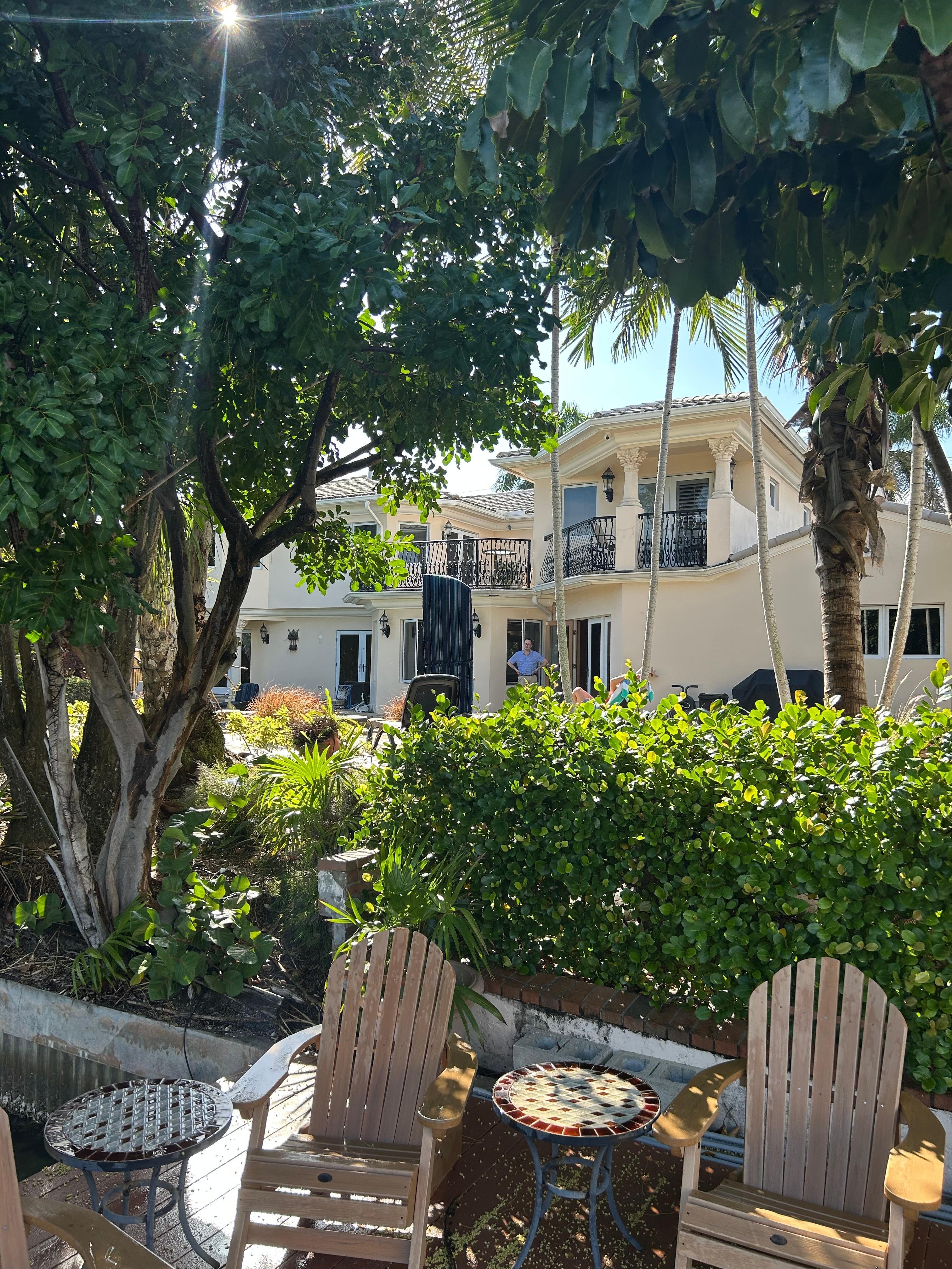 Looking up from dock area 