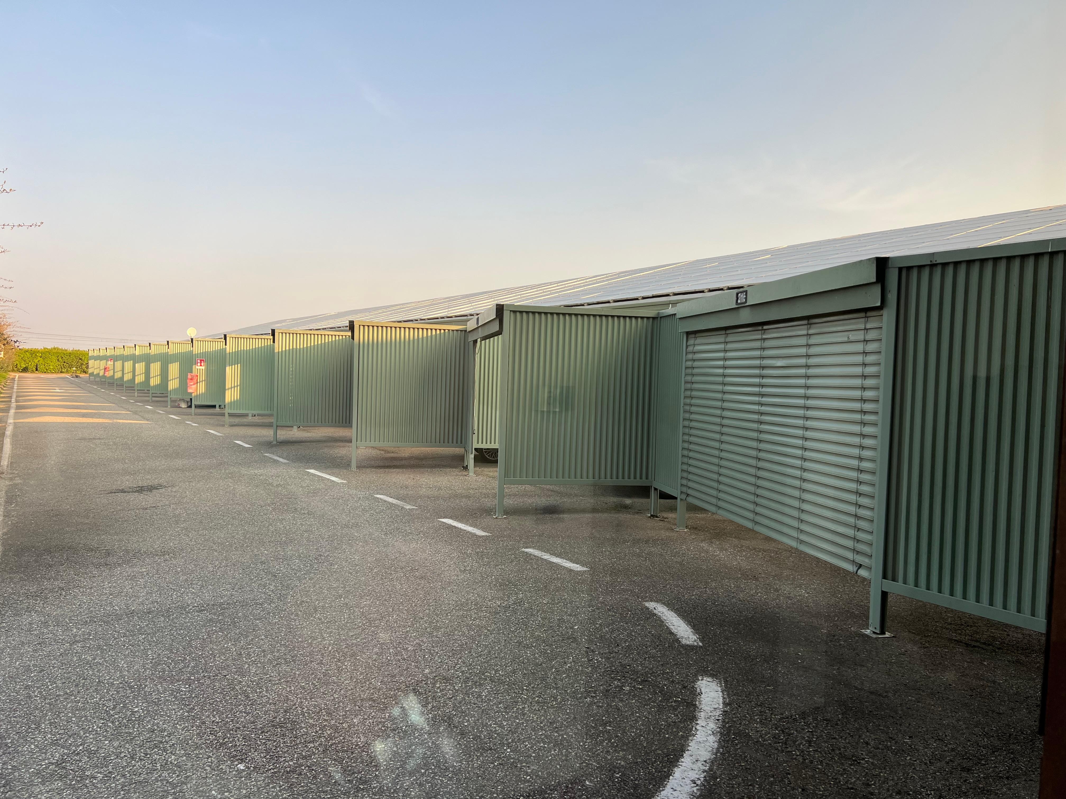 Private garages attached to the rooms. I presume so that your wife doesn’t see the car