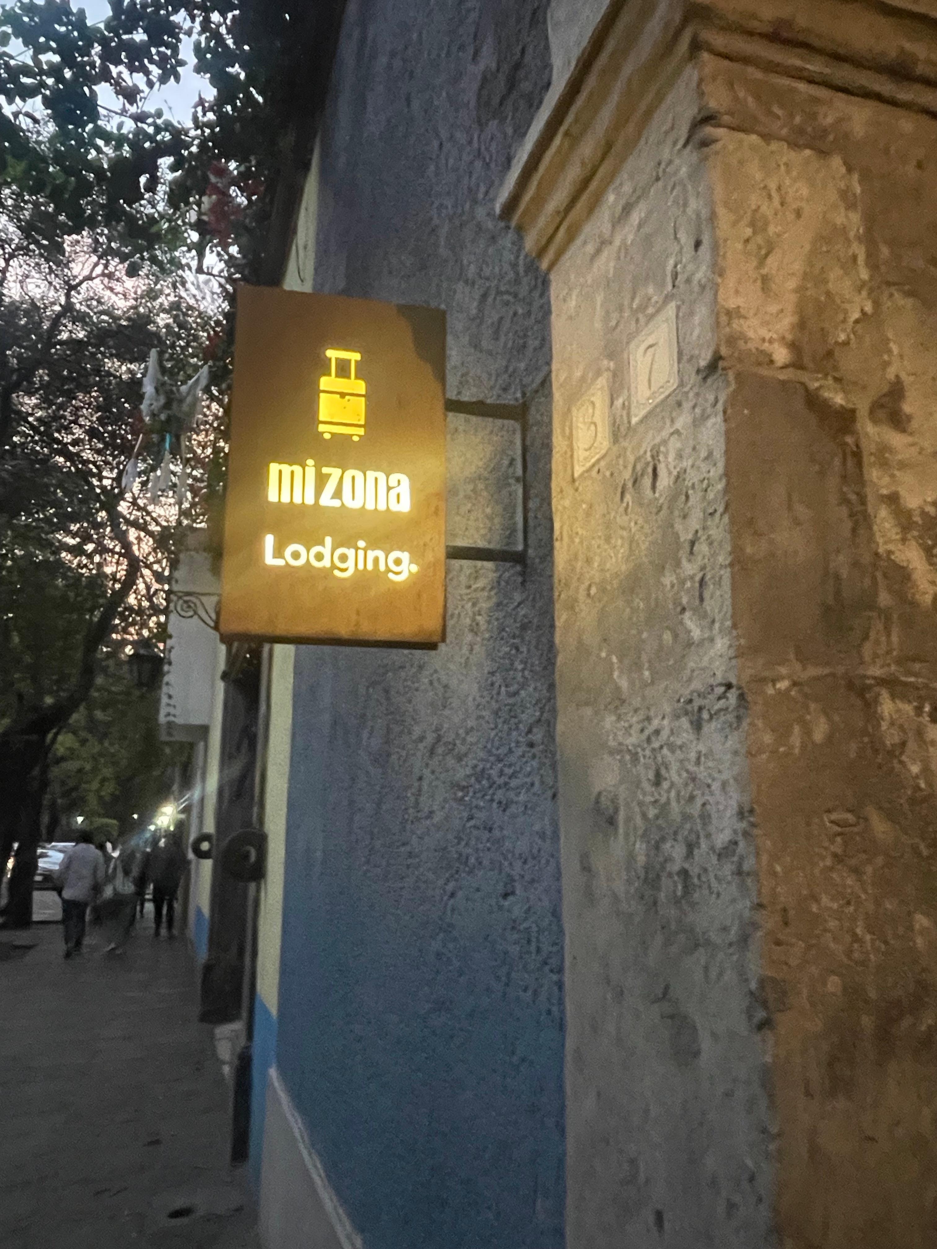 Well lit entry from street. K