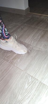 Can't upload video to show how bad the floor was. The floor is soft and falling through where my foot is