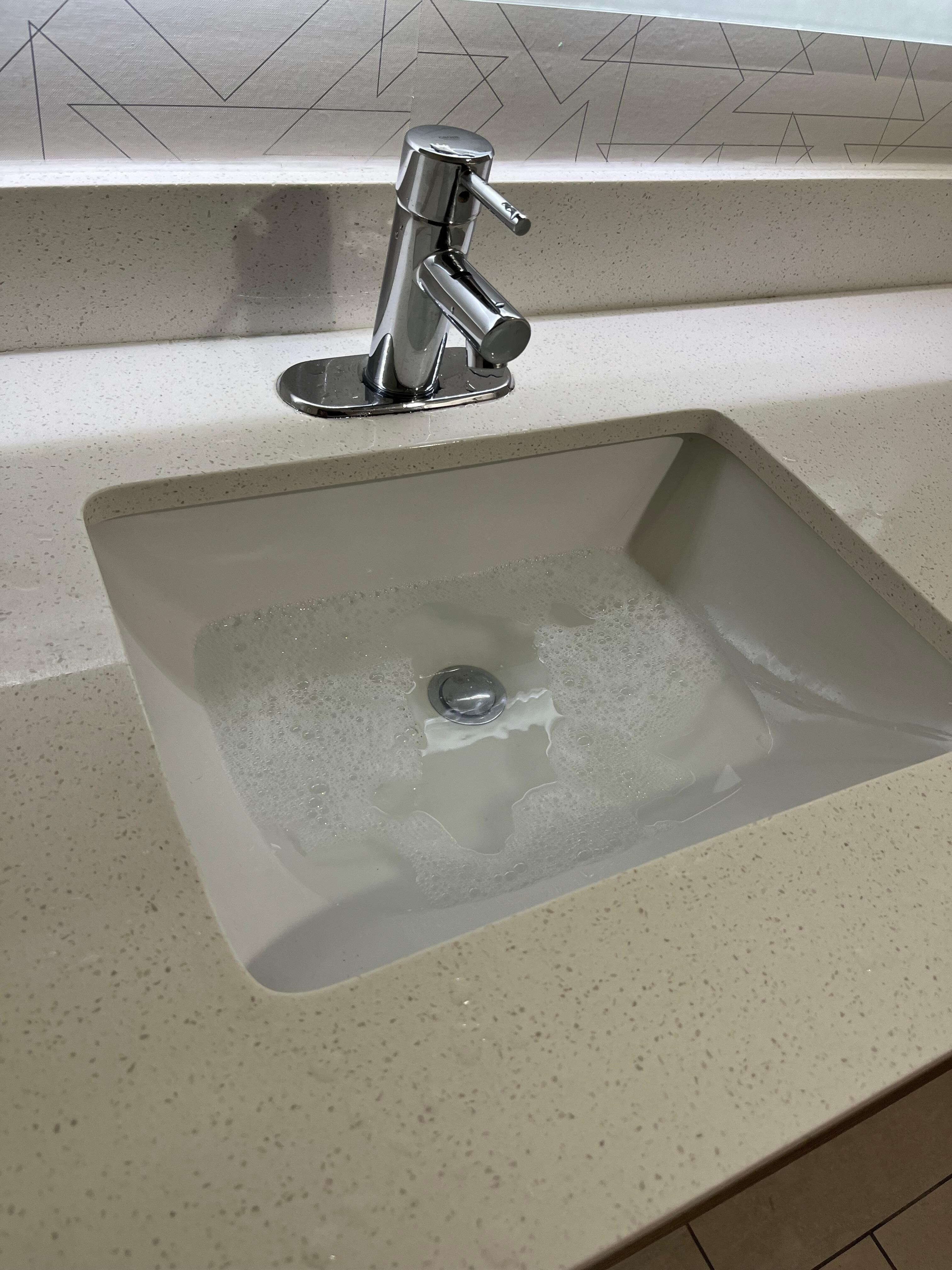 Sink didn’t drain very well. Even with the pipes being open.