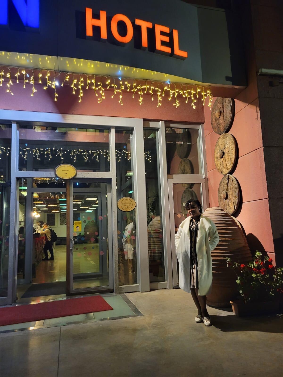 Outside was nice and well decorated 