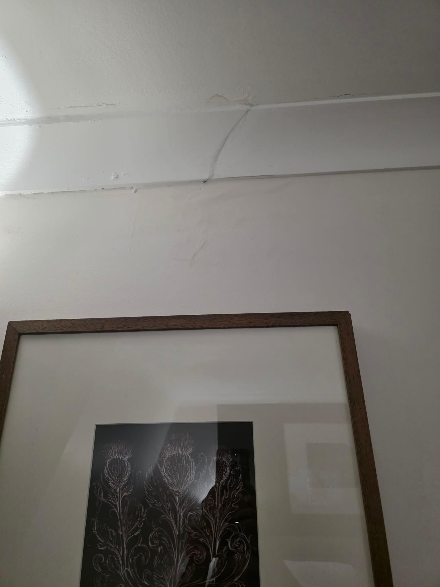 Water stains on walls 