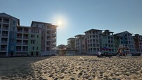 Beach view of the condos