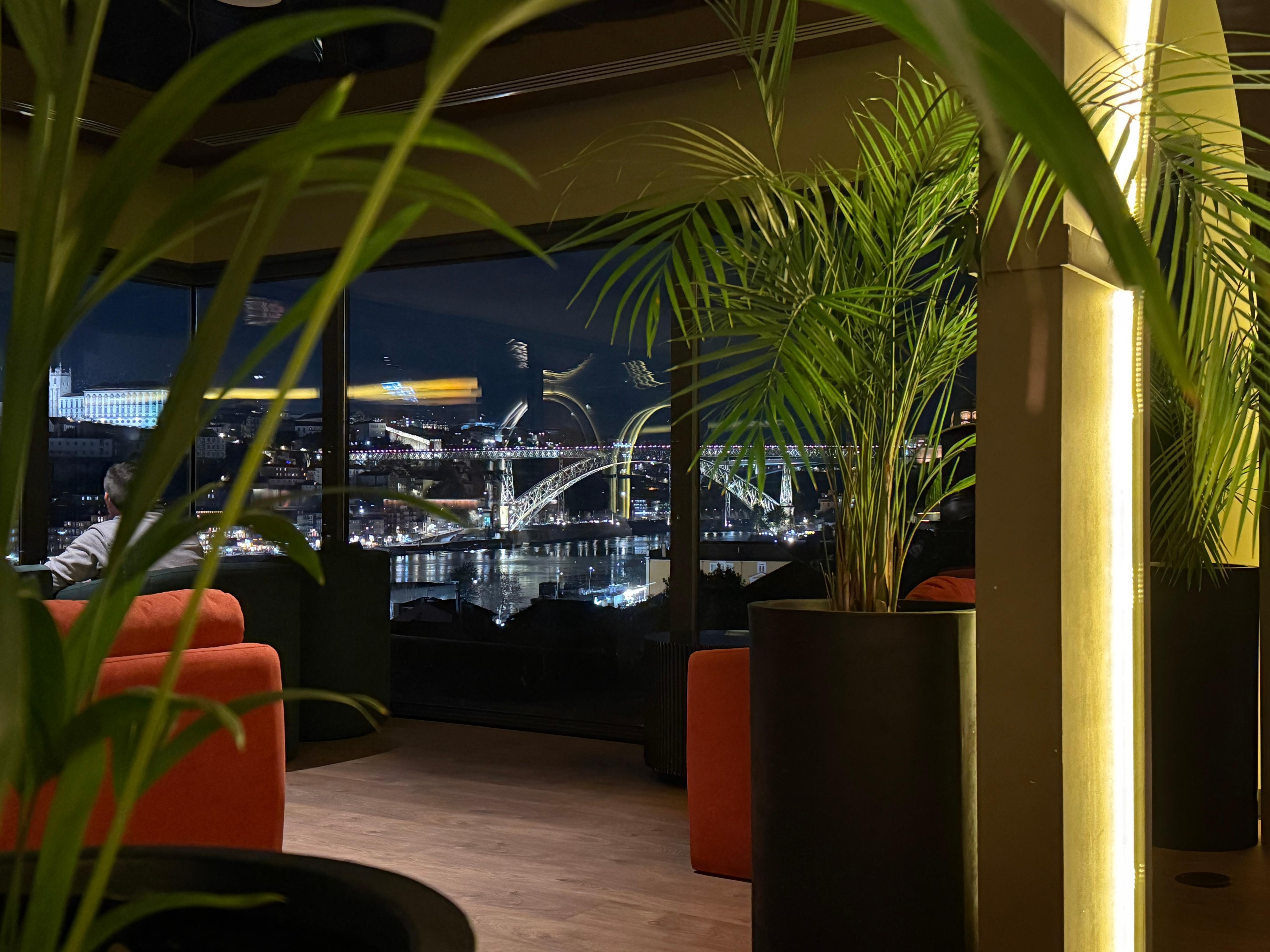 The view from Cuzco Bar by night