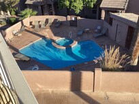 Pool below us