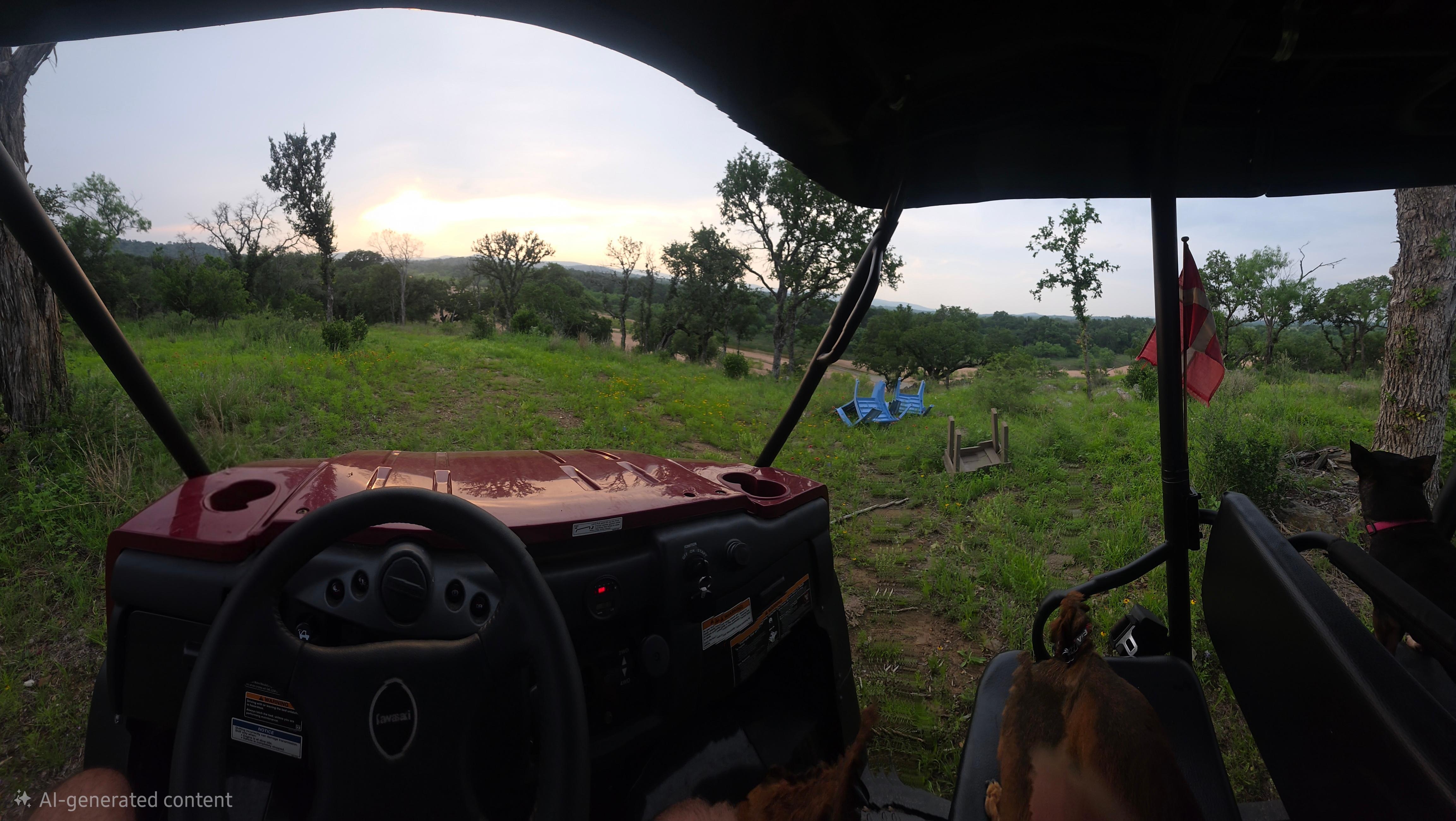 Sunset overlooking the creek