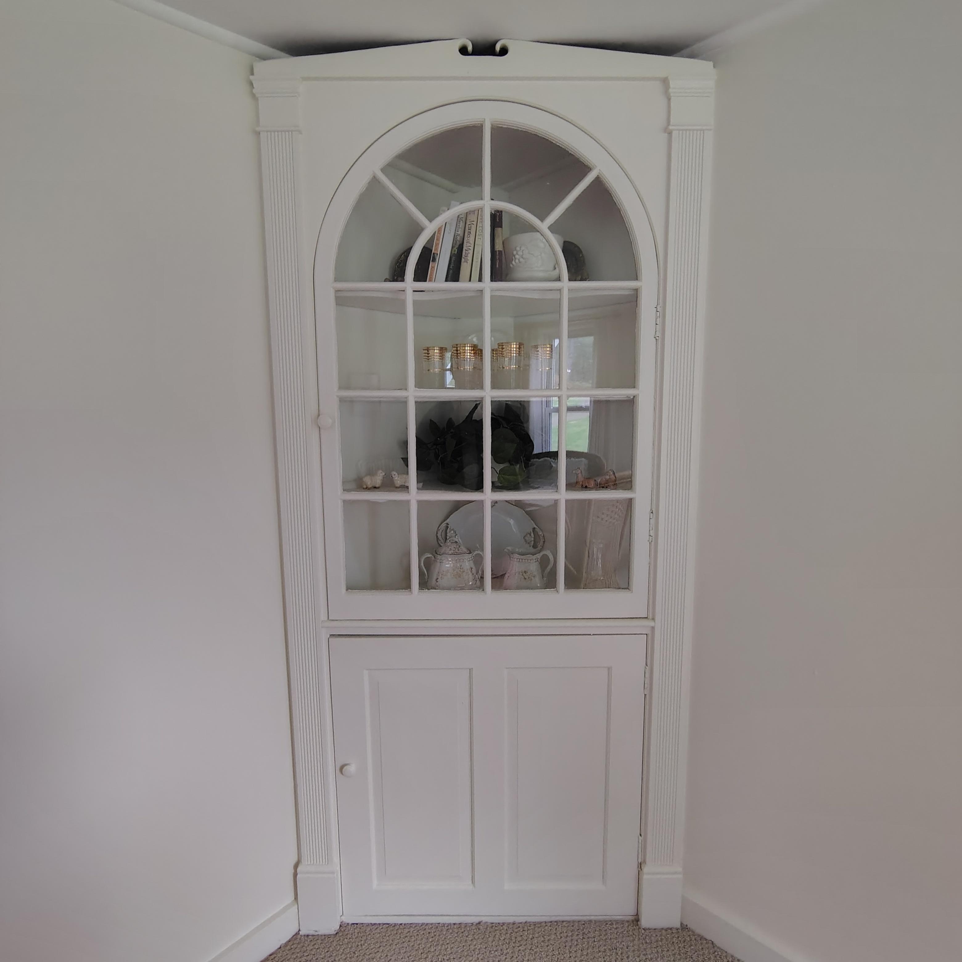 Original corner hutch, adds to the historic charm.