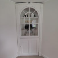 Original corner hutch, adds to the historic charm.