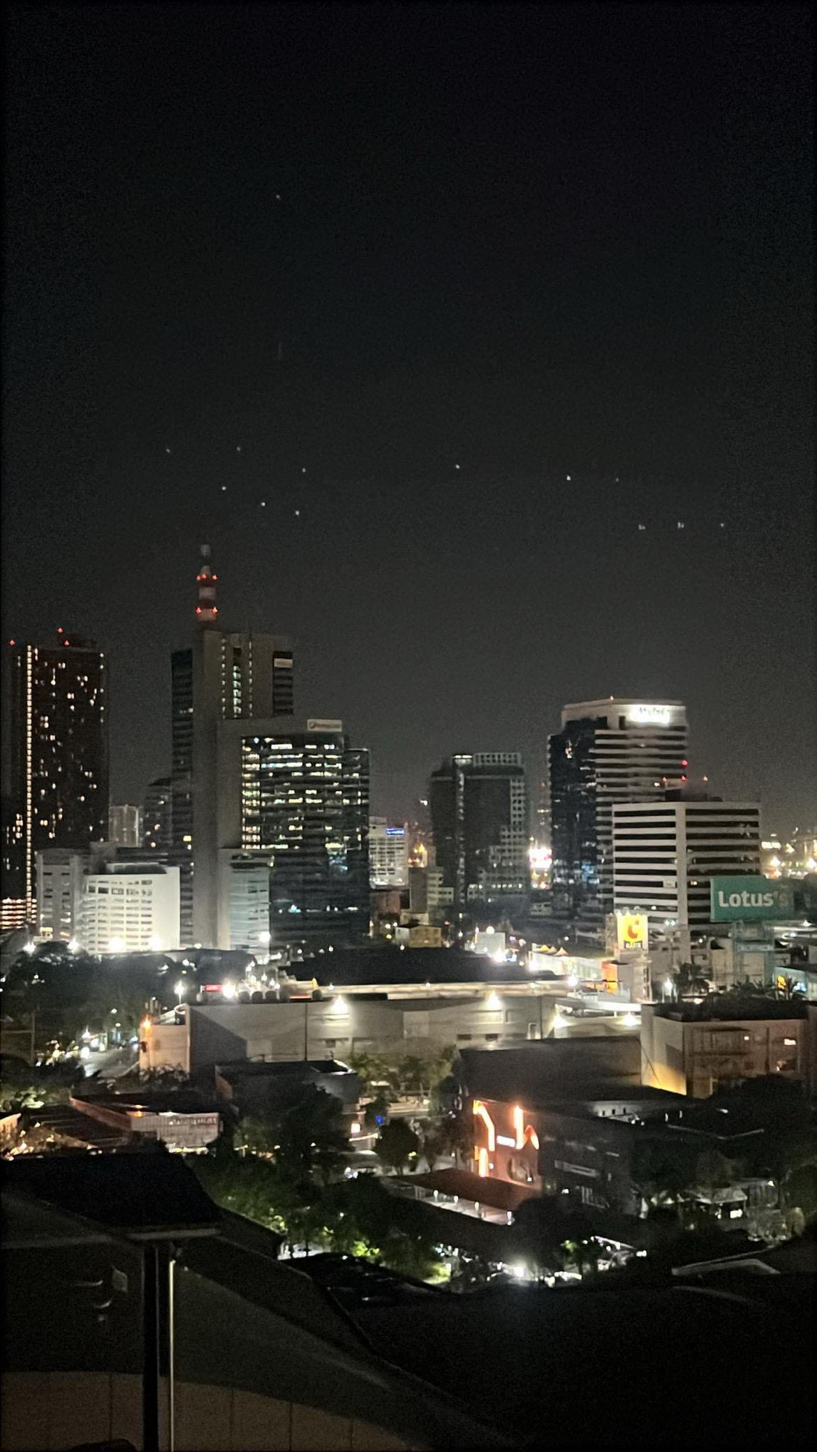 Skyline view from hotel room 