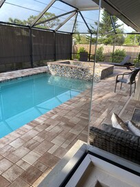 Watch kids swim while having a snack inside!