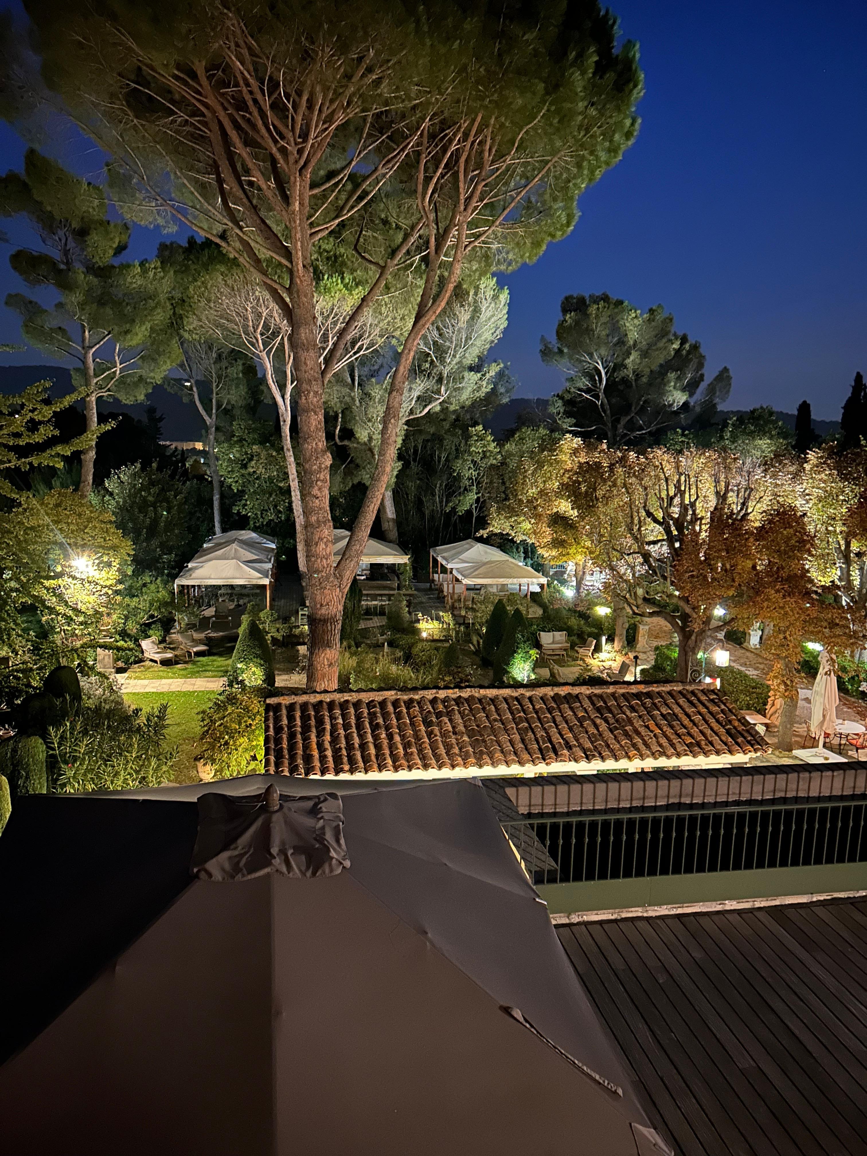 View from our room at night. 