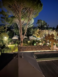 View from our room at night.